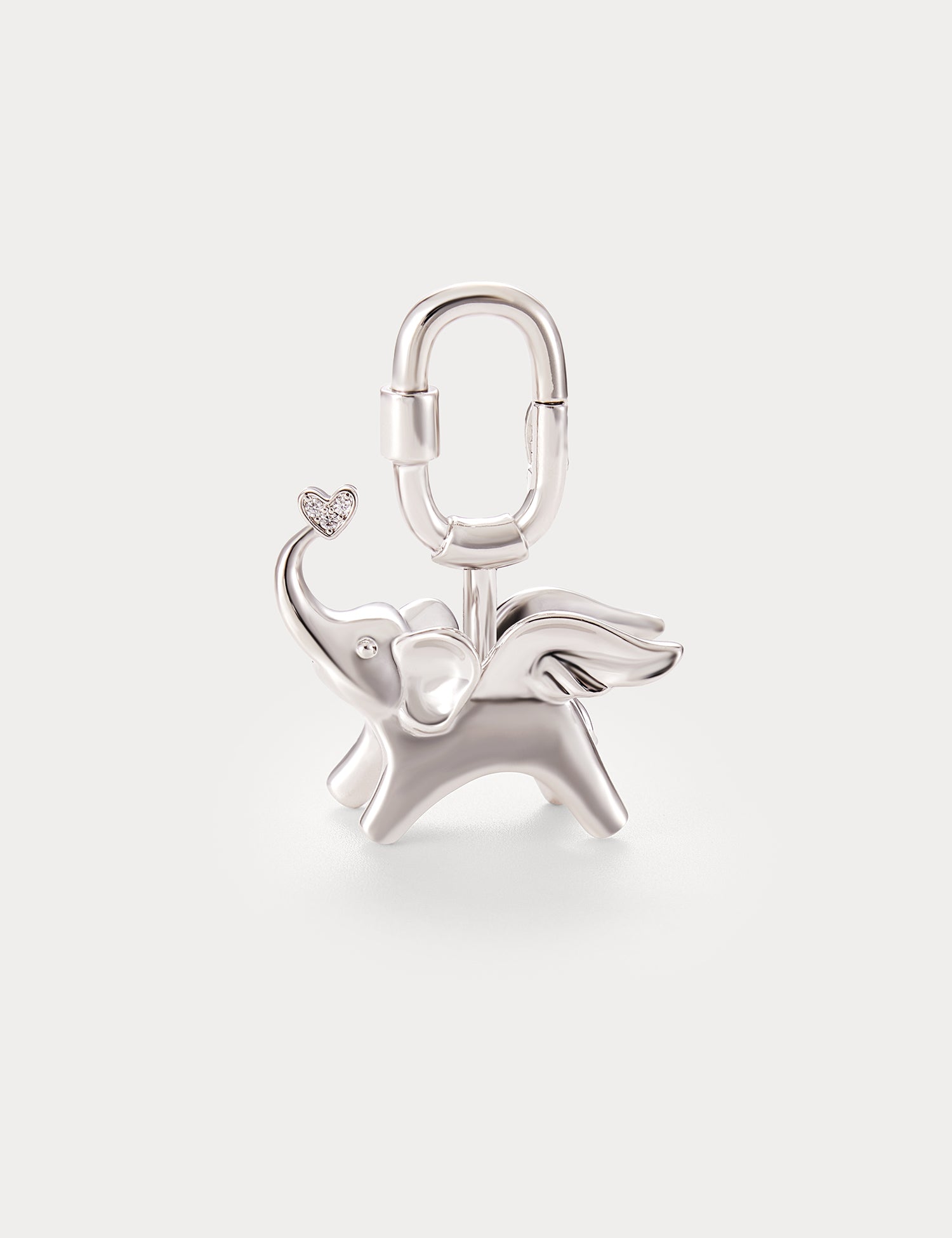 Classic Silver—Soar Elephant Bag Charm