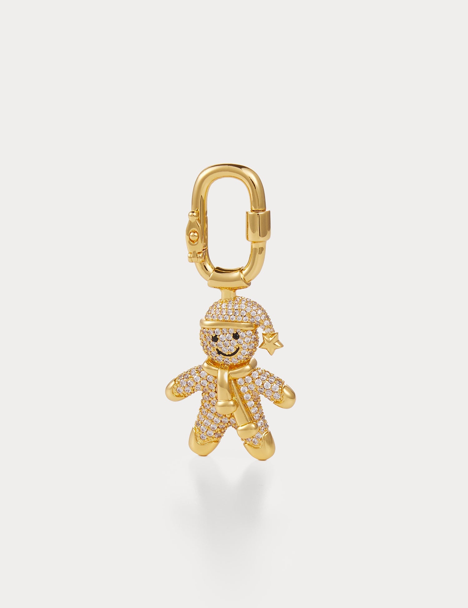 Sparkle Gold—Gingerbread Man Bag Charm