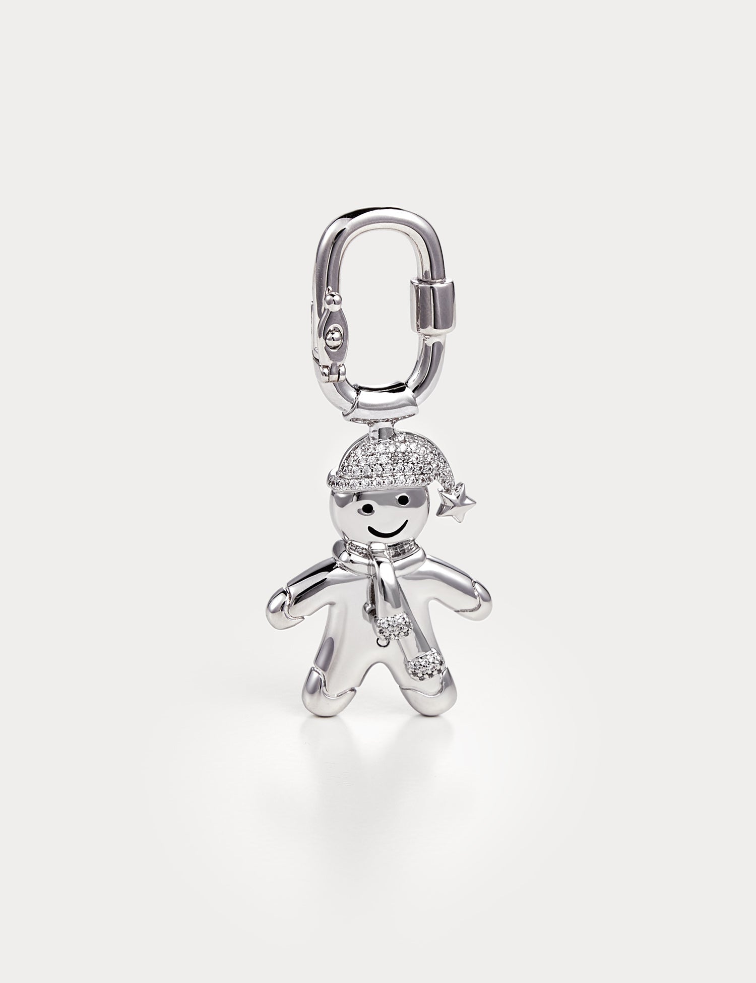 Classic Silver—Gingerbread Man Bag Charm