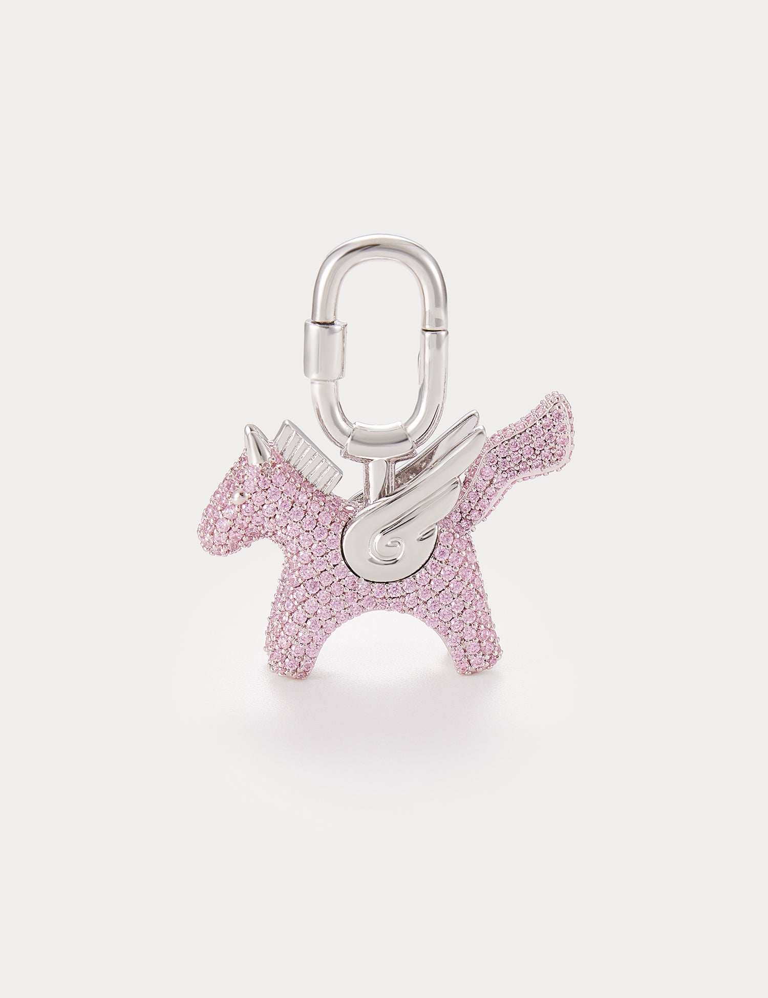 Sparkle Silver Pink Zircon—Rodeo Pegase Bag Charm