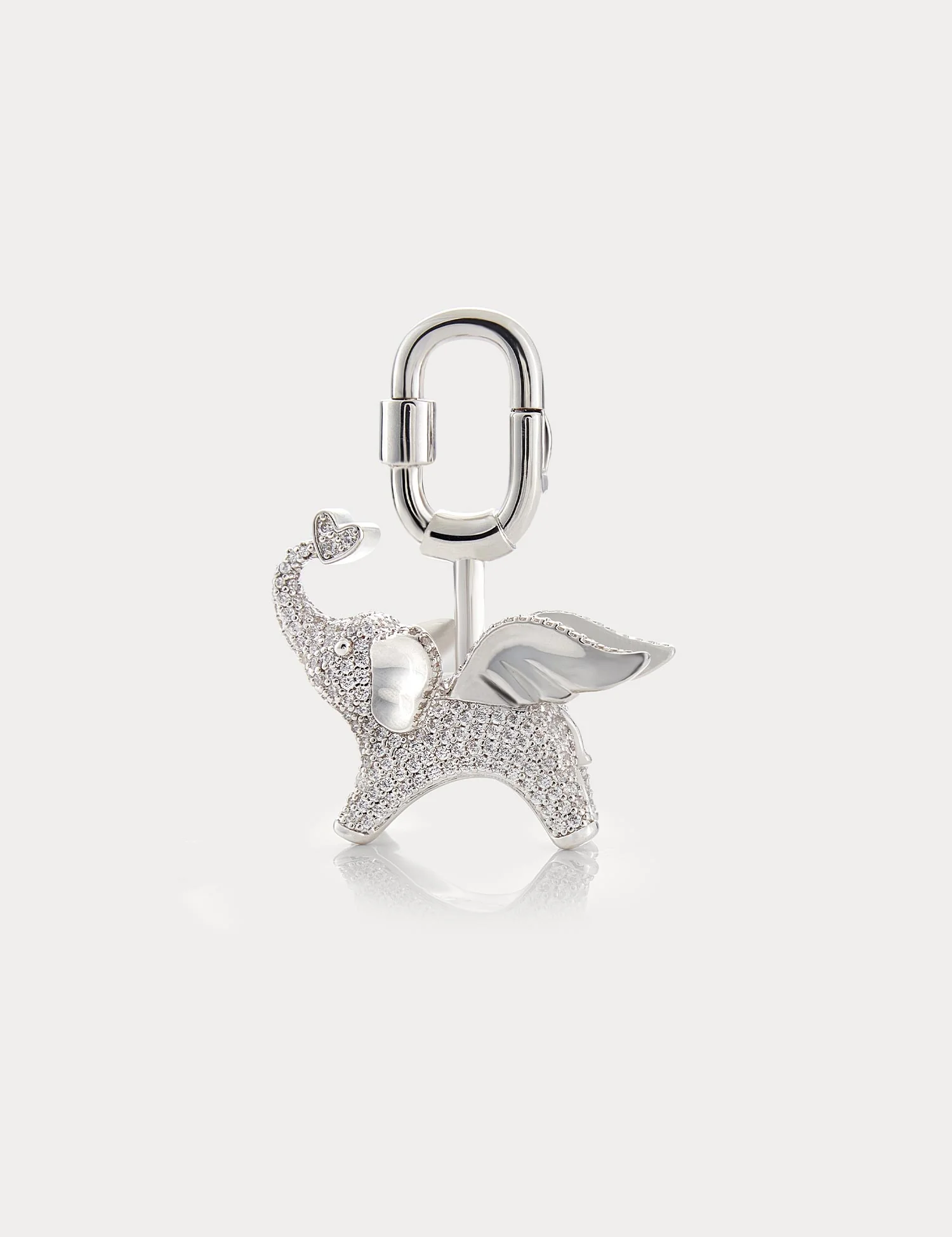 Sparkle Silver—Soar Elephant Bag Charm