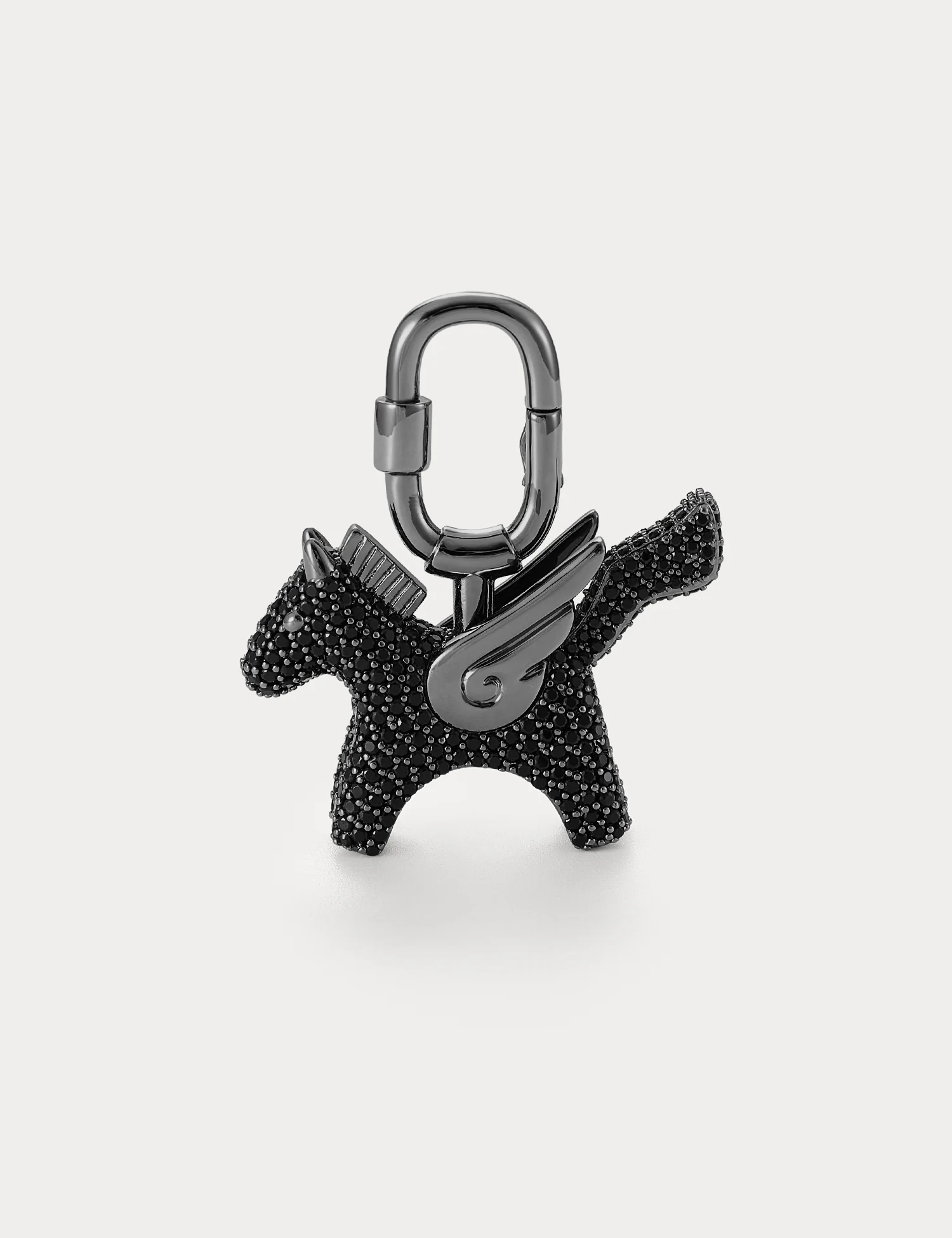 Sparkle Carbon Black Zircon—Rodeo Pegase Bag Charm