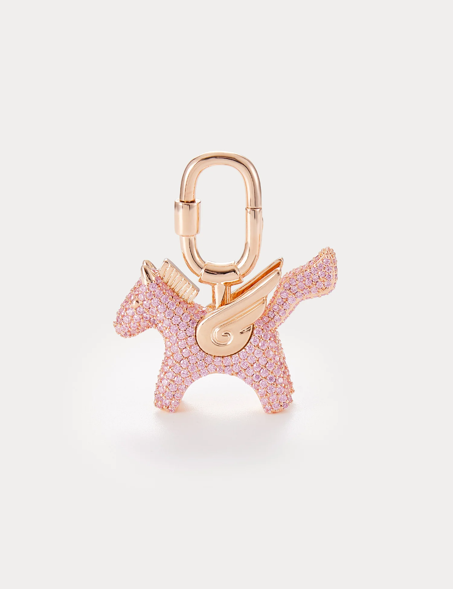 Sparkle Champagne Pink Zircon—Rodeo Pegase Bag Charm