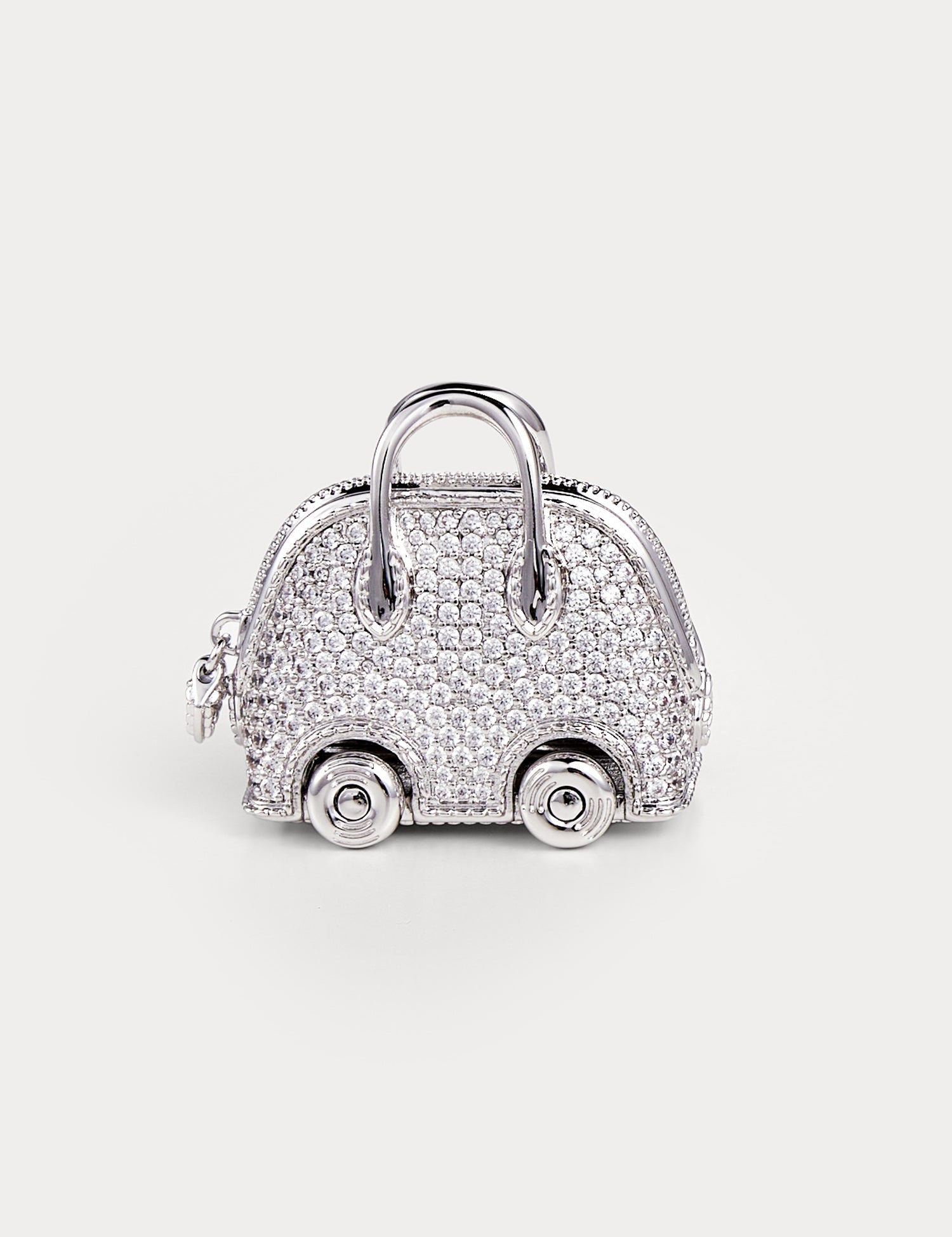 Sparkle Silver—Bolide On Wheels Bag Charm