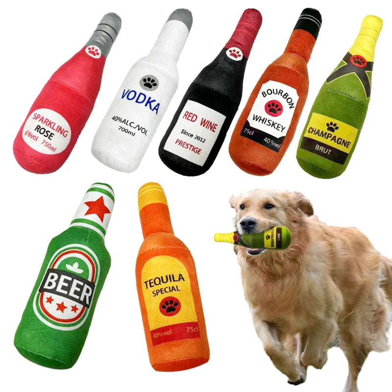 Beer Bottle Dog Chew Toy