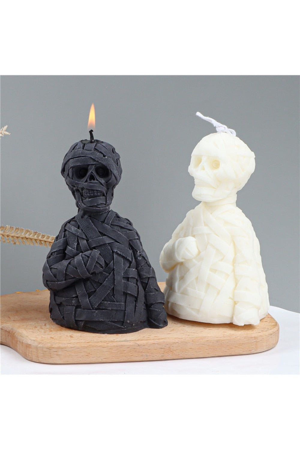 Zombie Skull Creepy Candle Mold