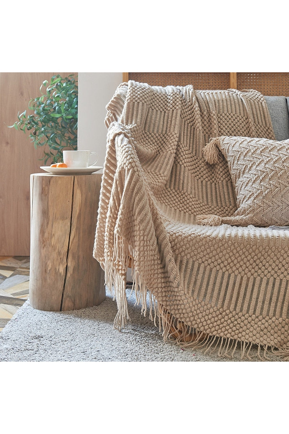 Nordic Solid Color Sofa Blanket