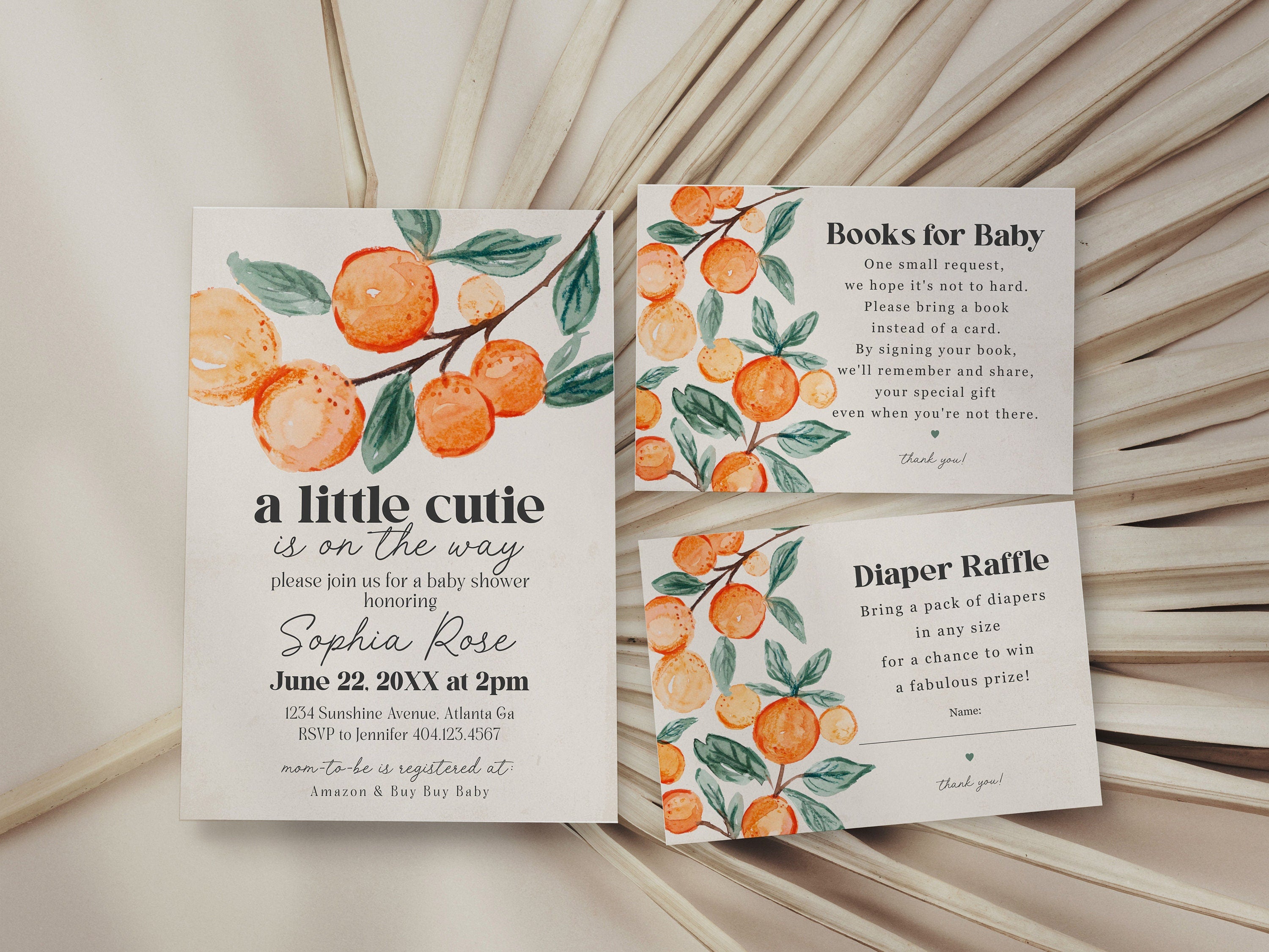 Little Cutie Baby Shower Invitation Printable Template