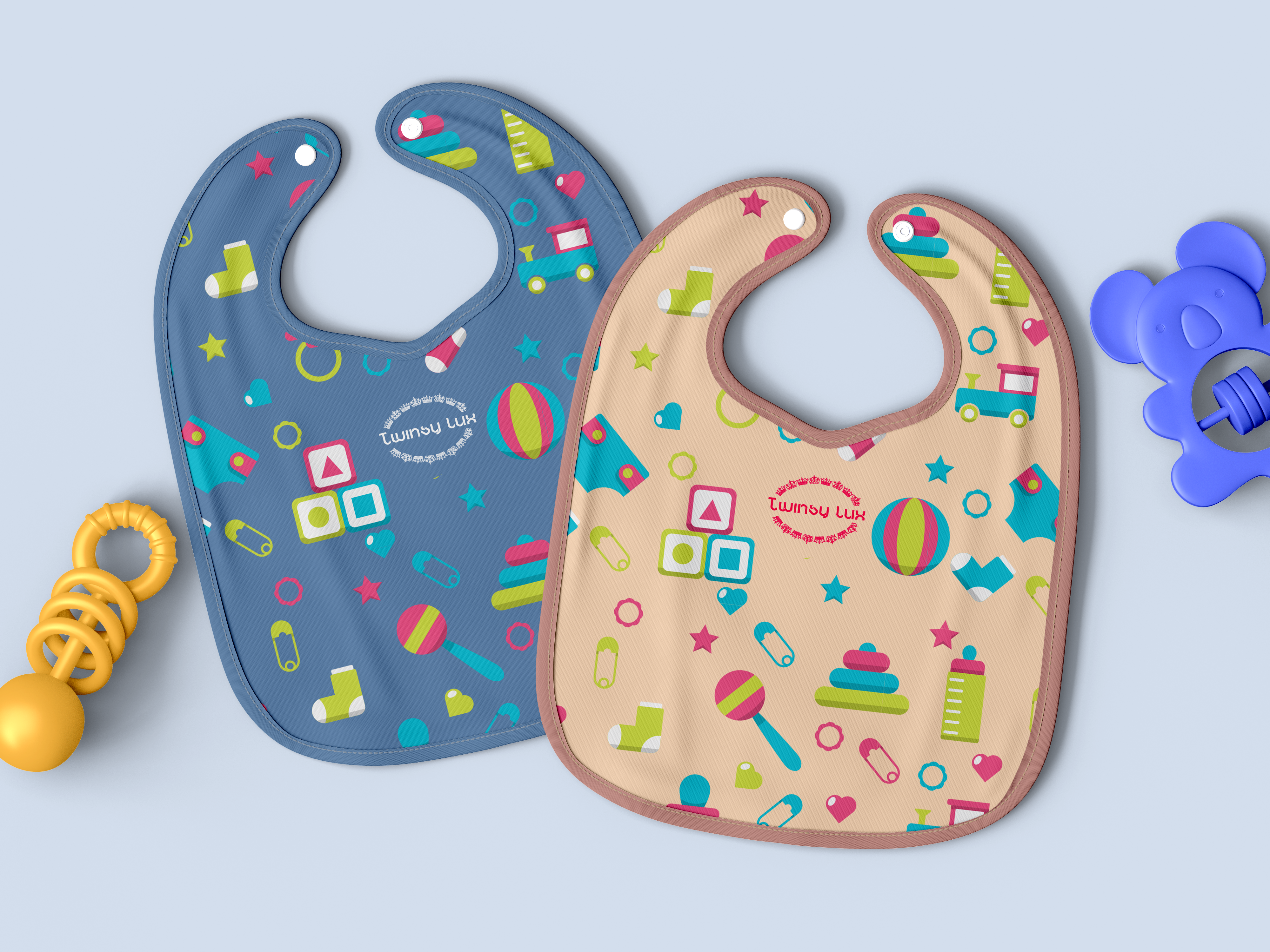 Twinsy Lux Baby Bibs Set