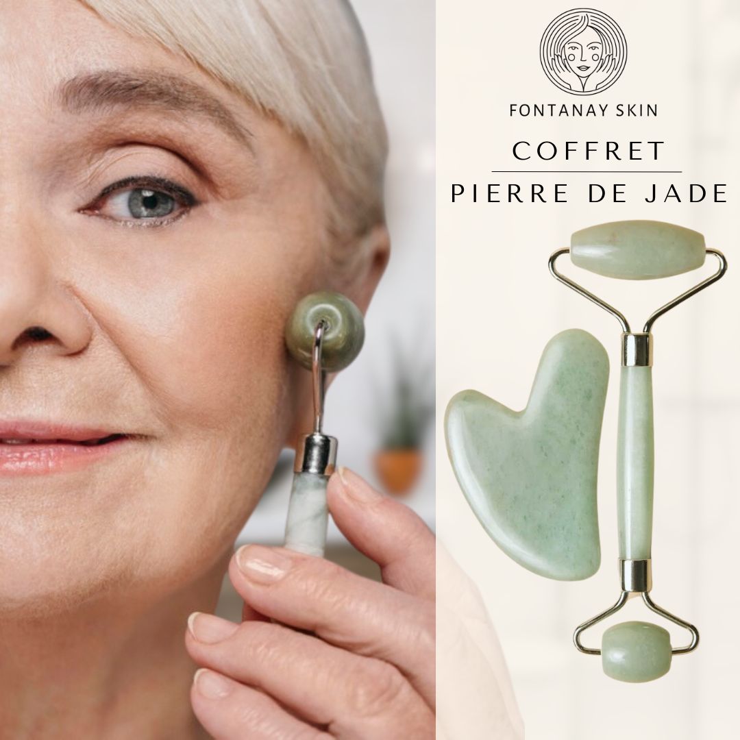 Coffret pierre de Jade Roll-on et Gua Sha FontanaySkin™