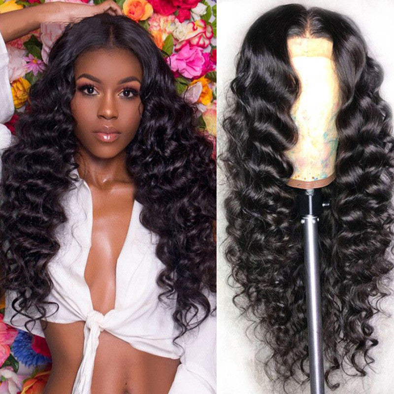 Discover Elegance: Loose Deep Lace Frontal Wigs in 13x4 - Genuine Human Hair Headgear