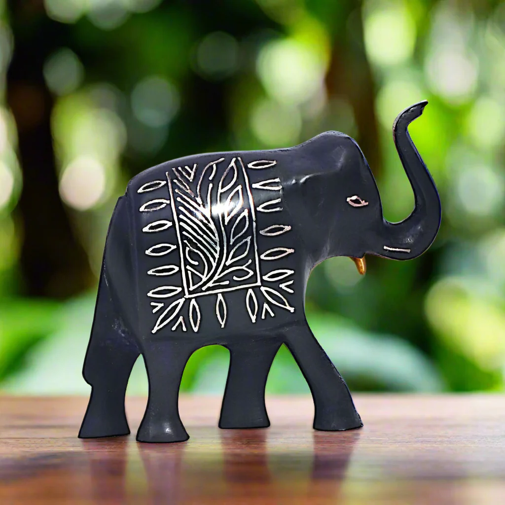 Bidri Elephant Tarkshi Work | Home Decor