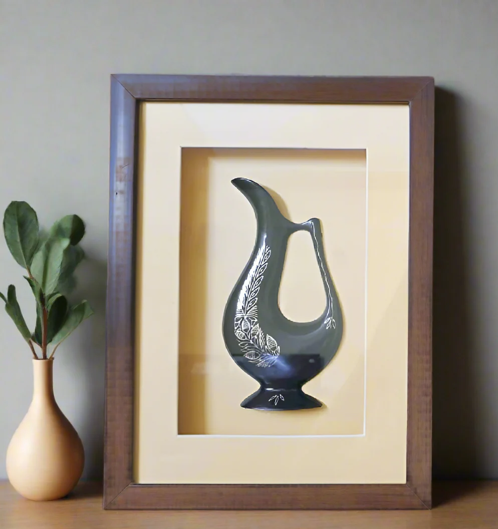 Bidri Jug Vase Framed | Home Decor