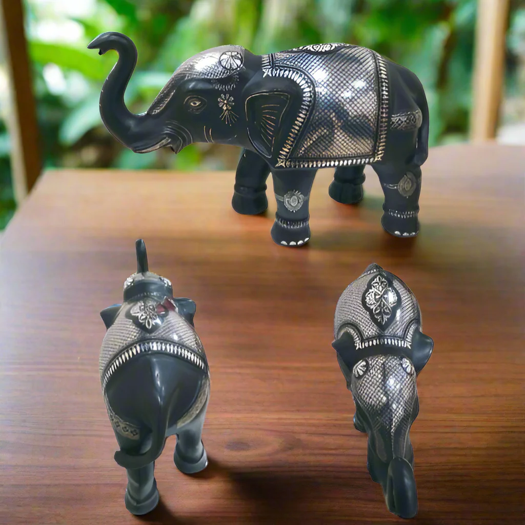 Bidri Elephant Big Star work & Sheet Work | Home Decor