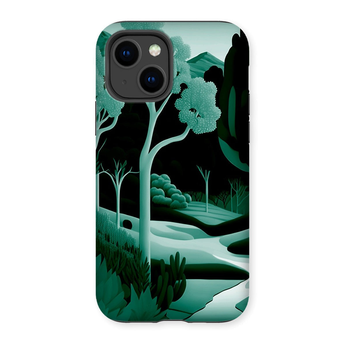 Duo Tone Trail Green Tough Phone Case
