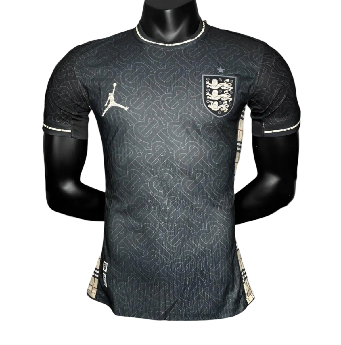 2024/2025 ENGLAND Euro Jordan x Burberry Black Special Edition kit – PLAYER VERSION