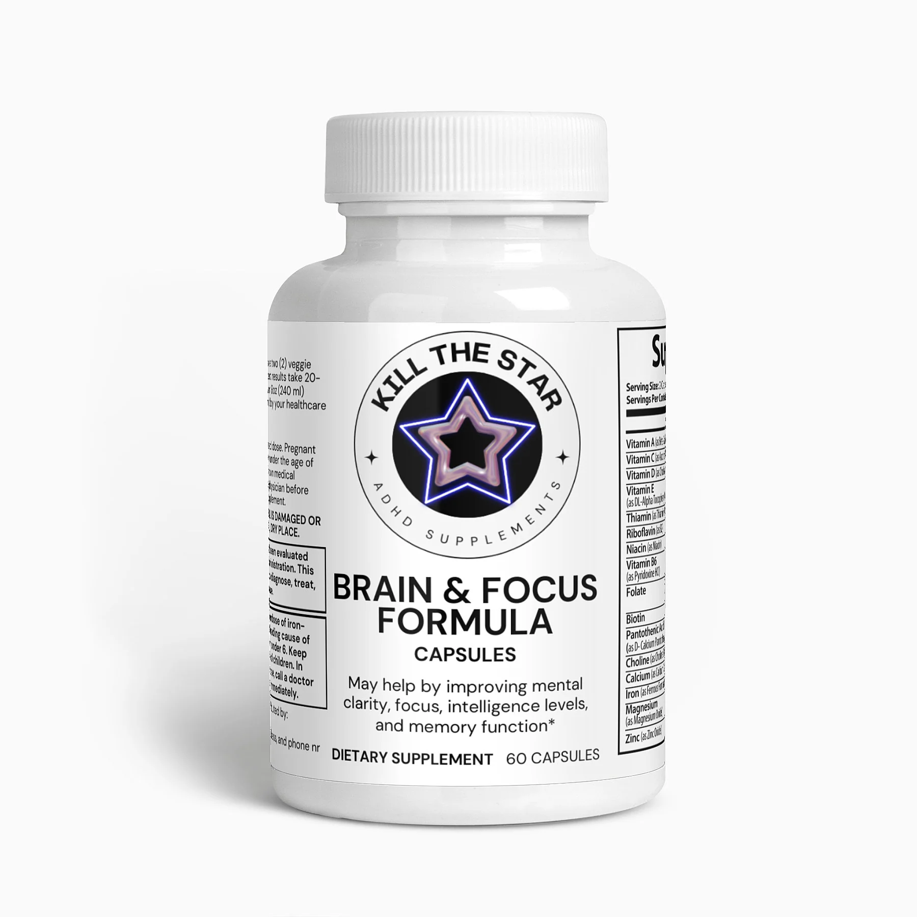 BRAIN AND FOCUS FORMULA with Rhodiola & L-Theanine | Natural Cognitive Support