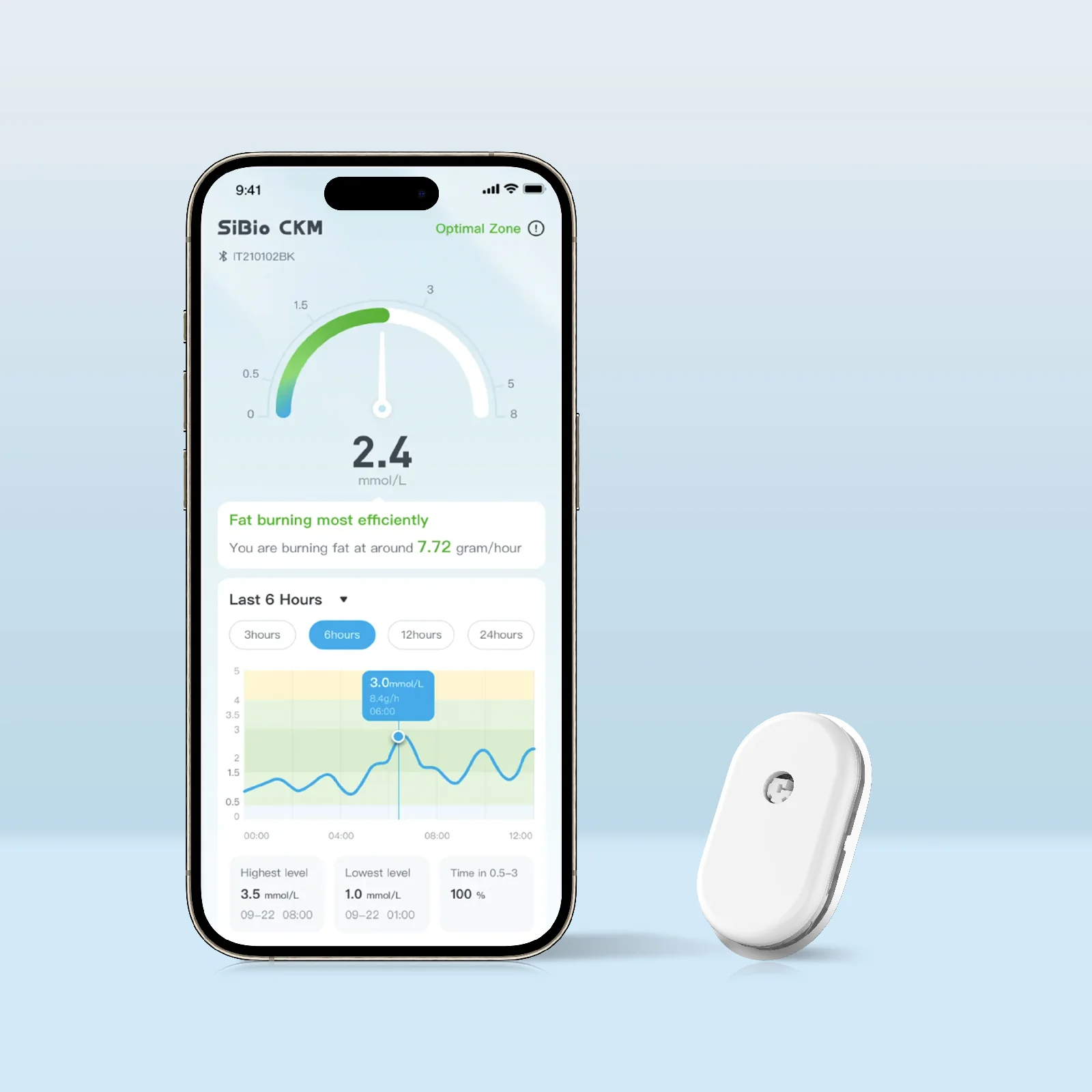 SiBio KS1 Continuous Ketone Monitoring System (CKM)