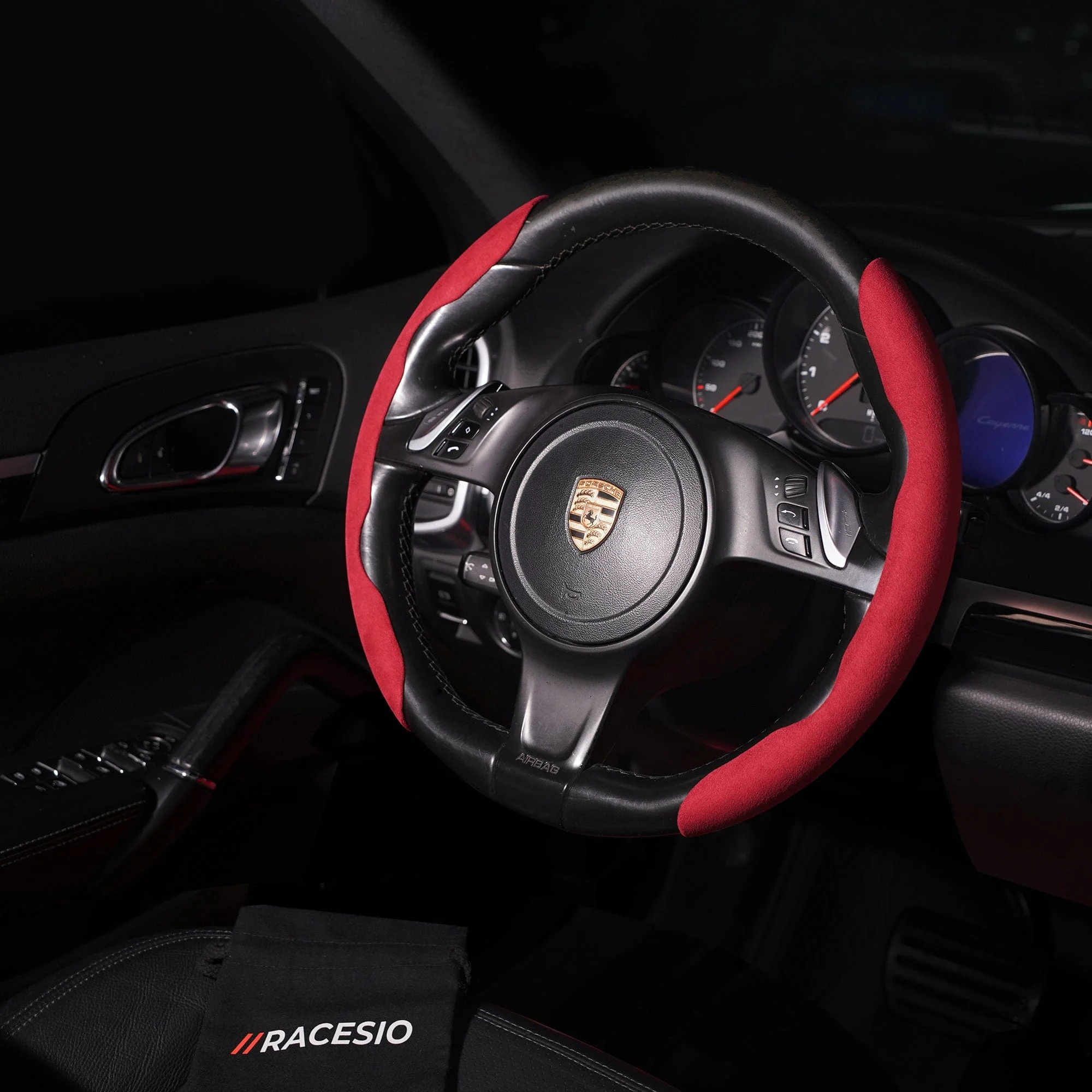 Segmented Alcantara Steering Wheel Cover