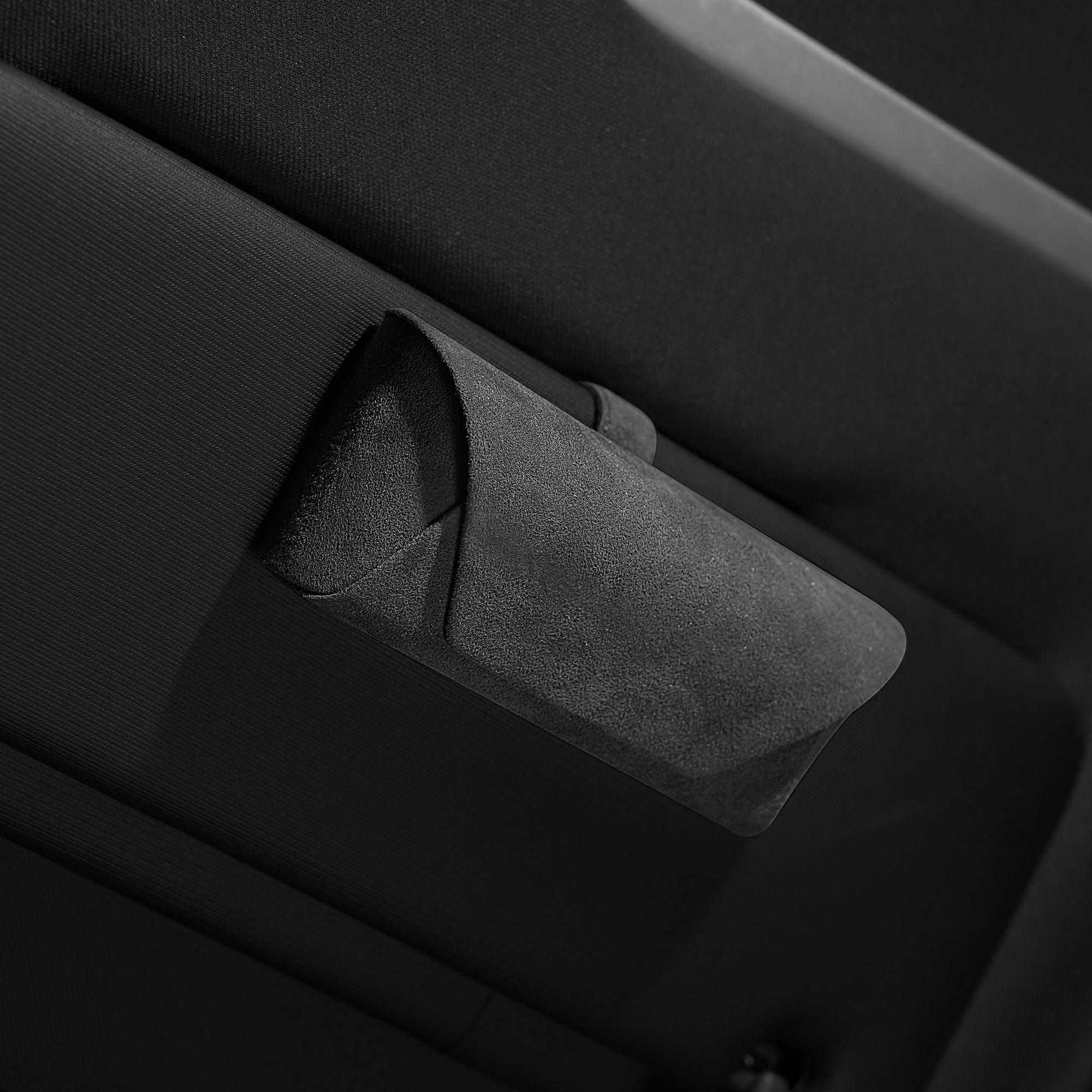 Grey Alcantara Sunglasses Holder for Car Visor