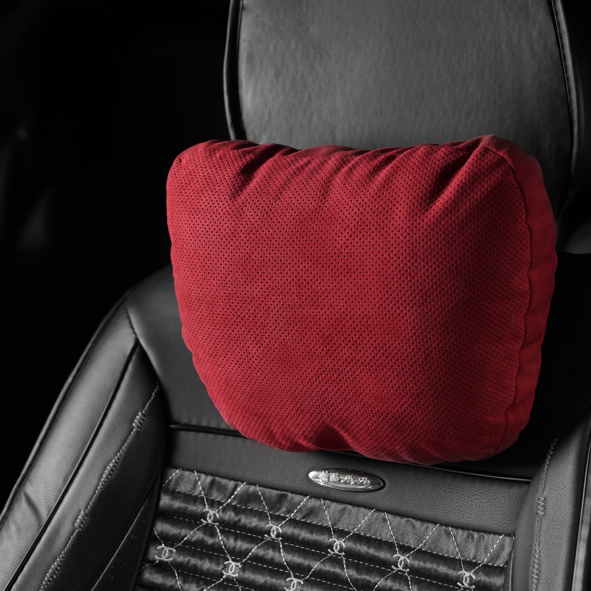 Adjustable Alcantara Car Neck Pillow for Headrest