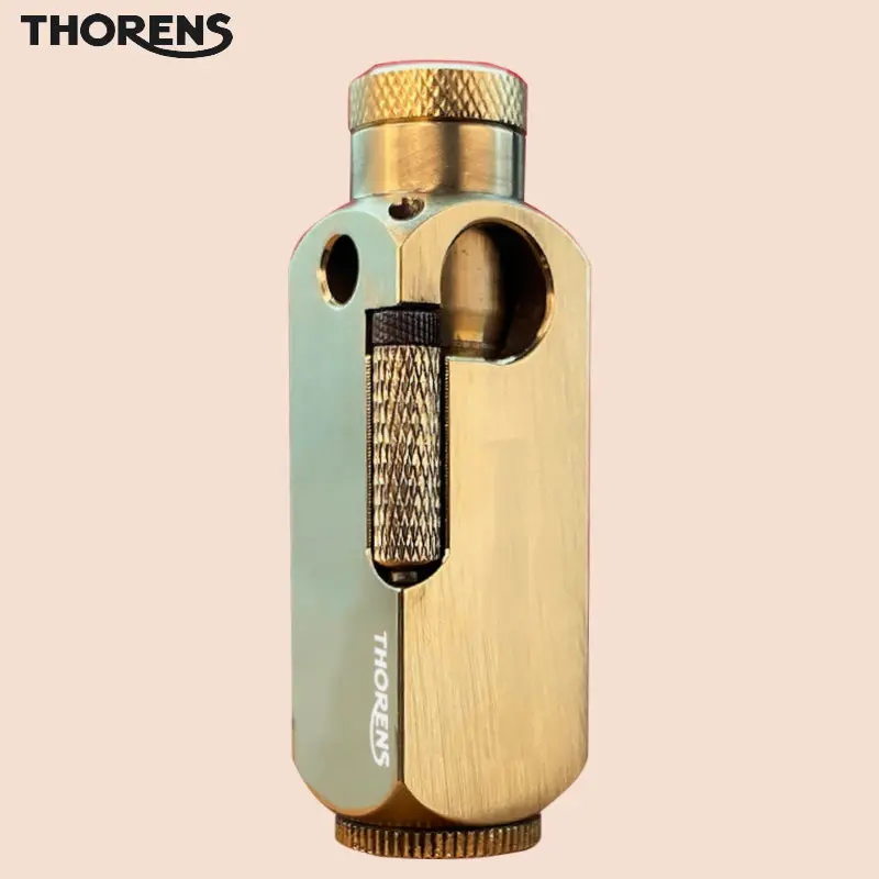 NEW THORENS Flamido Peace Hotel Creative Personality brass Trench Pipe Machine etched kerosene lighter