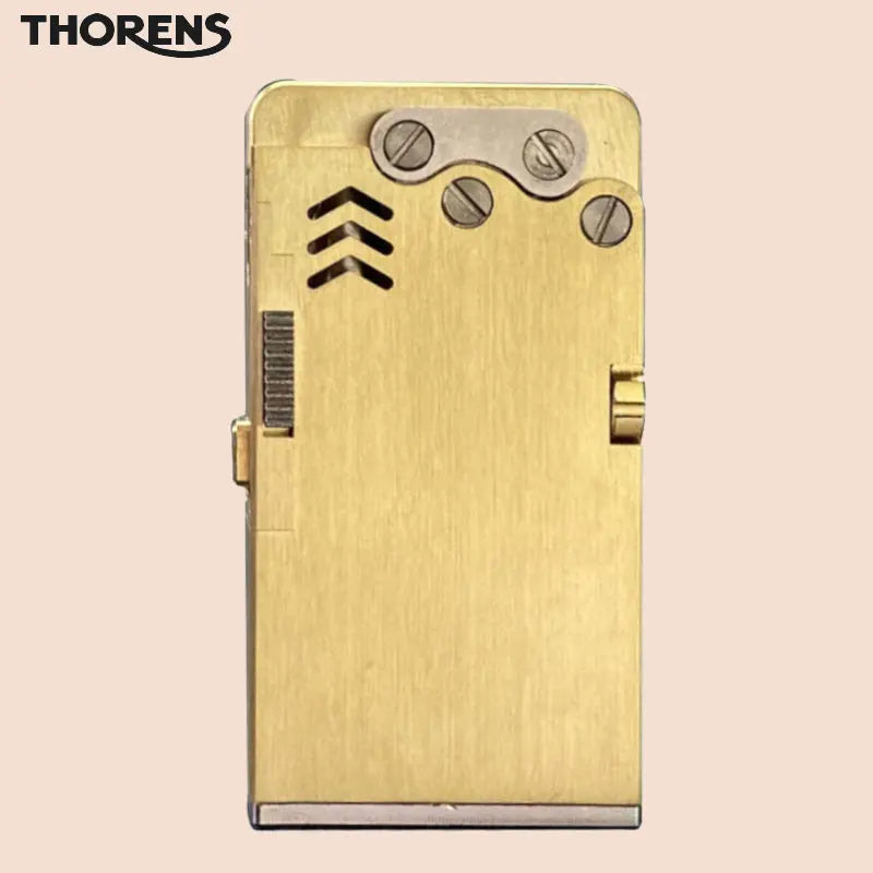 NEW THORENS ultra-thin Dragon tongue-kerosene lighter for men,Creative personality Handmade brass vintage lighter, retro grinding wheel semi-automatic ejection,Unique gift for friends and family