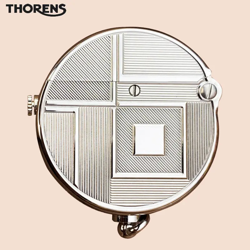 NEW THORENS Round Double Claw Lighter,Compact Round Lighter,Vintage  Antique Kerosene Pocket Lighter Creative Mechanical Semi-automatic Lighter for collection decorative gift
