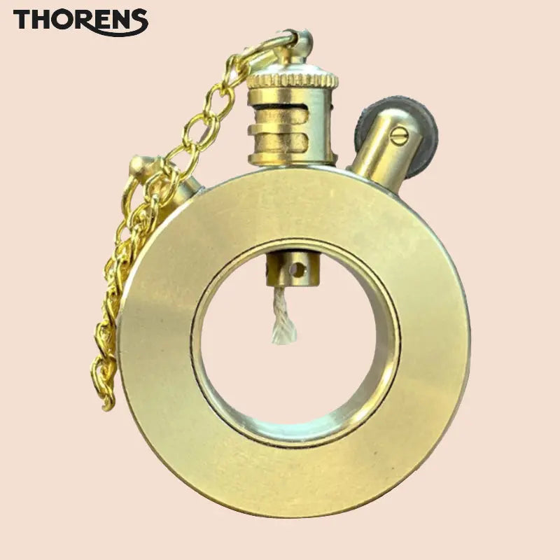 NEW THORENS Vintage Trench Lighter, Pure Copper Antique Lighter with Hollow Design, Cool Kerosene Lighter Fluid Refillable, Great Gift for Boyfriend Husband Dad