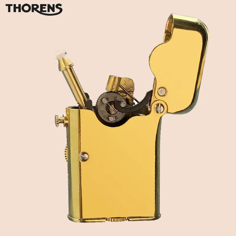 NEW THORENS 4th Generation Single Claw Lighter,Brass Windproof Antique Lighter,Creative  Press Automatic Lighter for collection