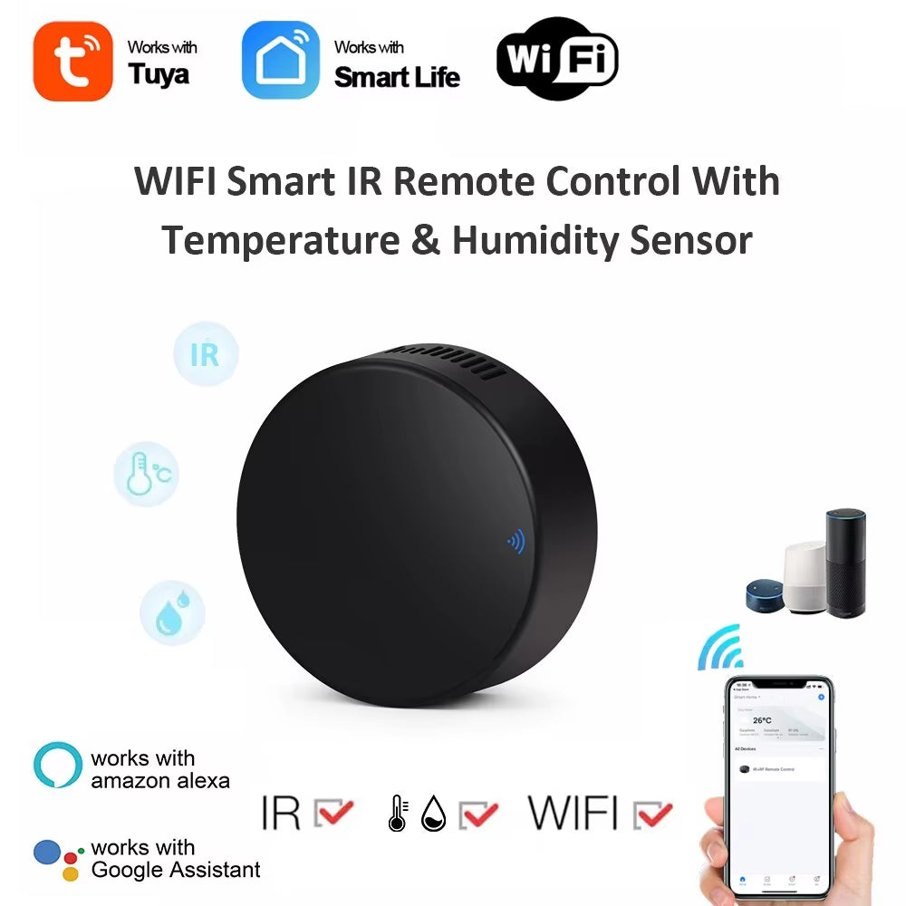 Tuya Wifi Smart IR Remote Controller Temperature and Humidity Sensor