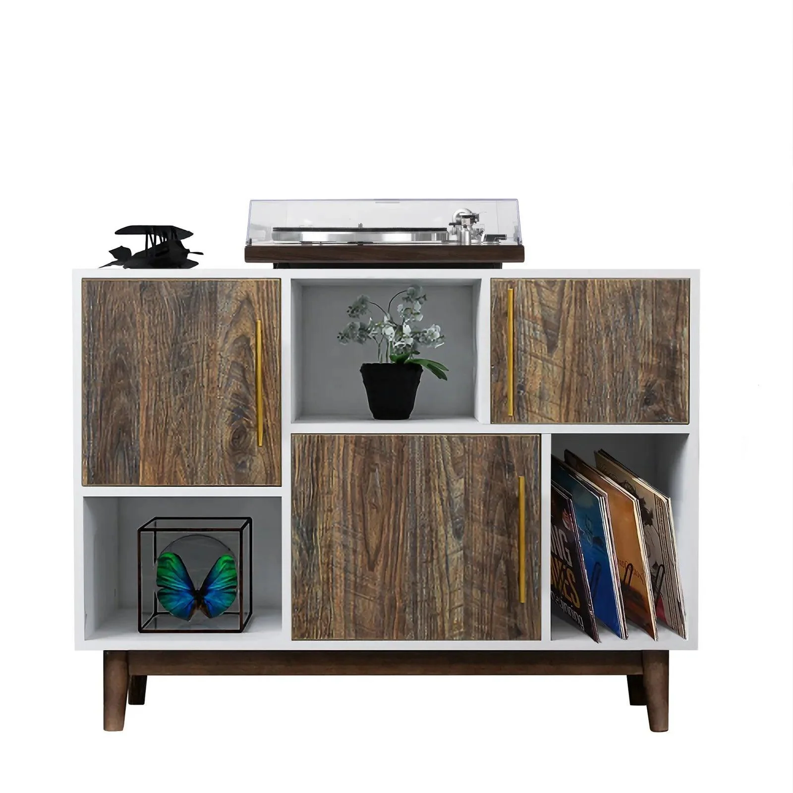 Multi-purpose 44'' Vinyl Record Storage Cabinet