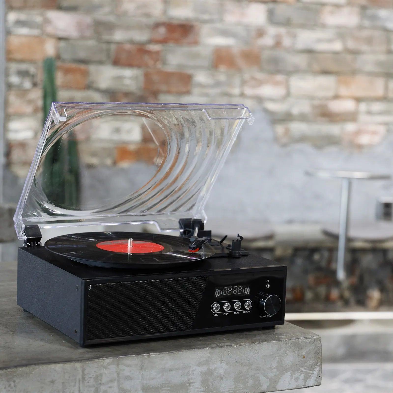 Modern Bluetooth Record Player with FM Radio UD007