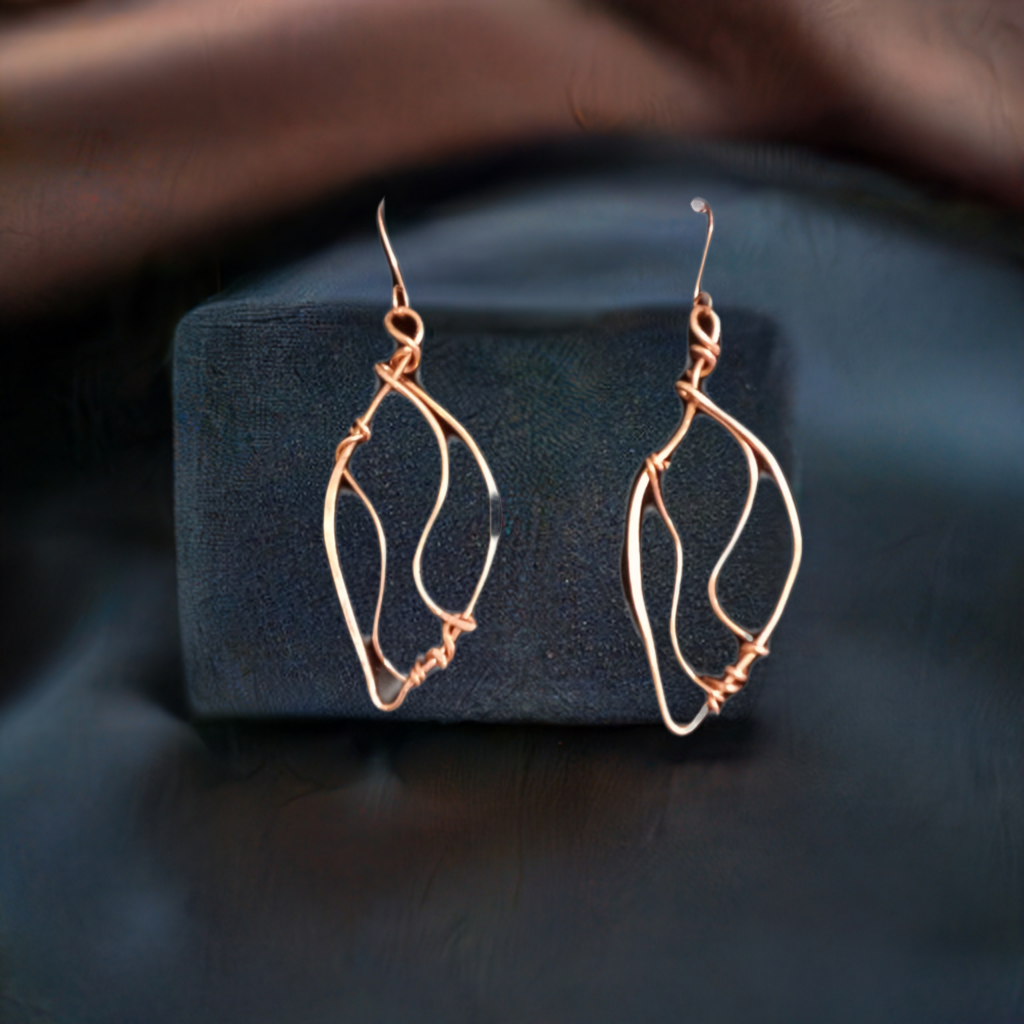 Copper Leaf Earrings