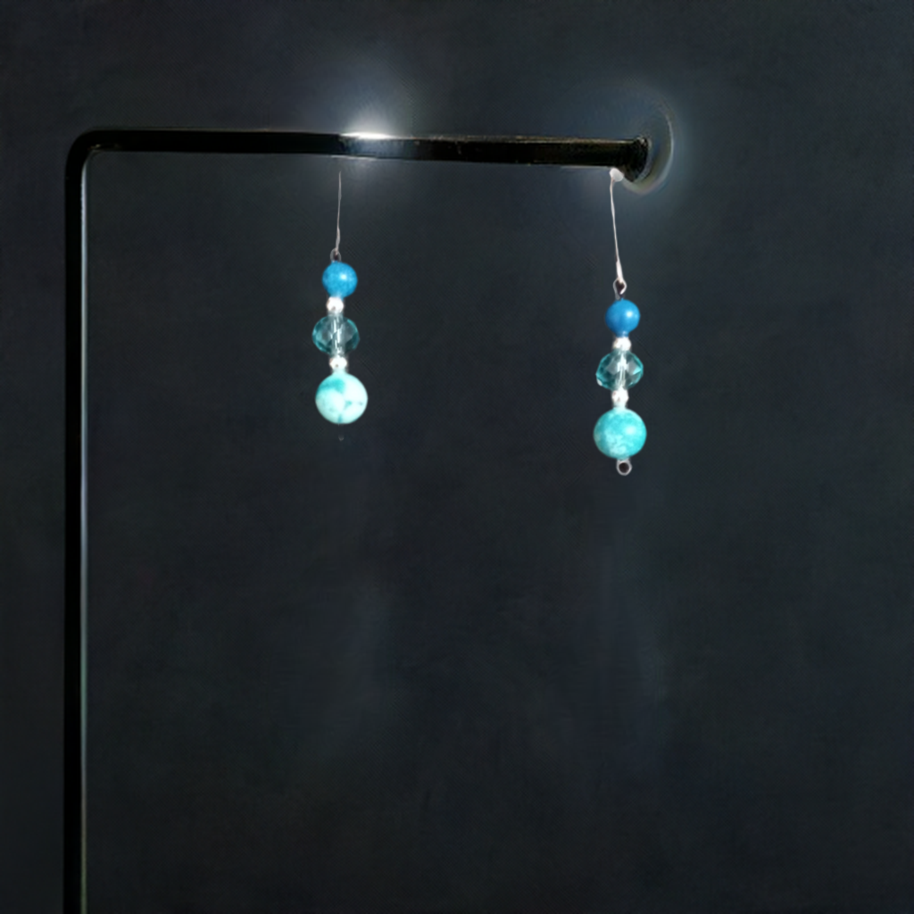 Blue gemstone earrings