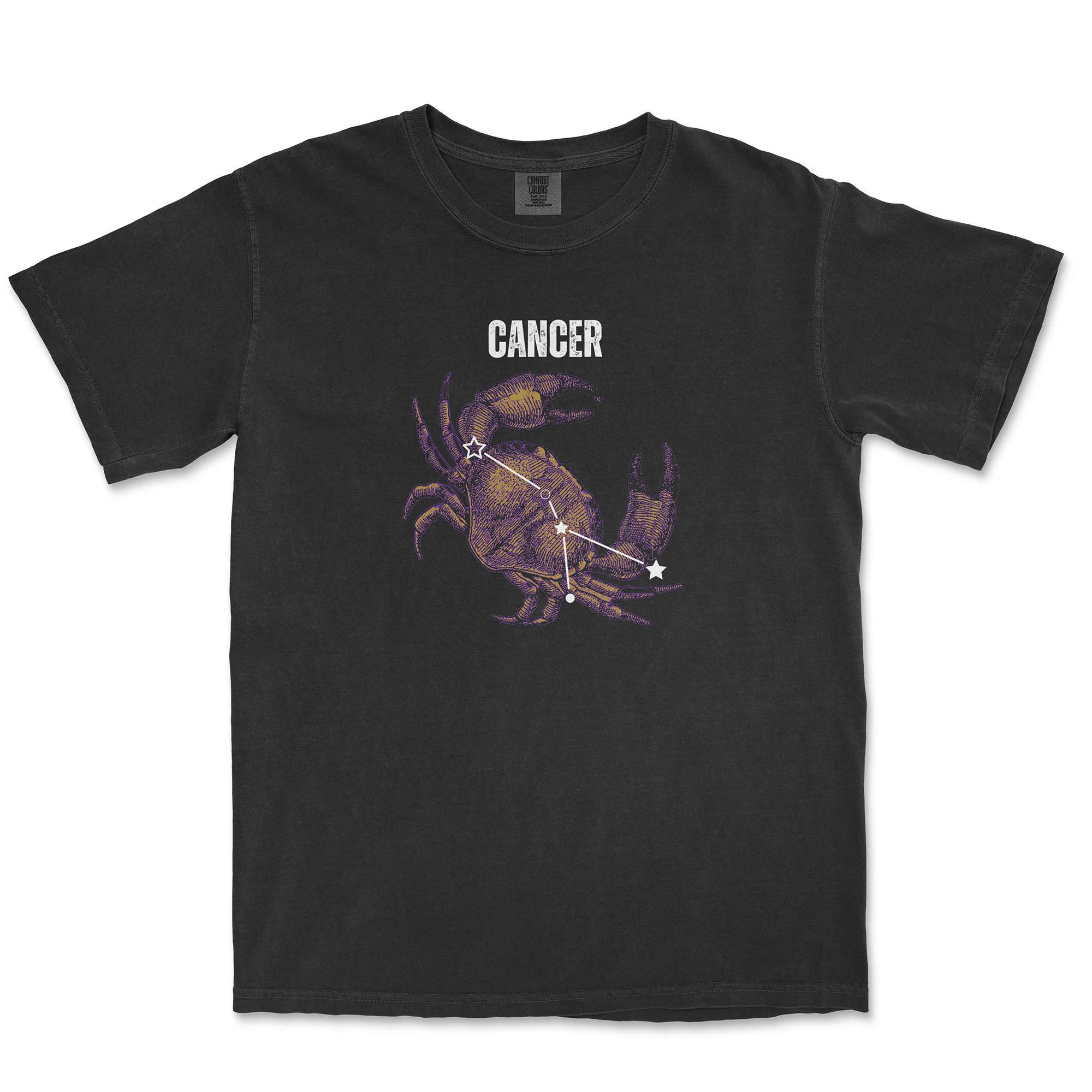 Cancer Constellation Tee - Black