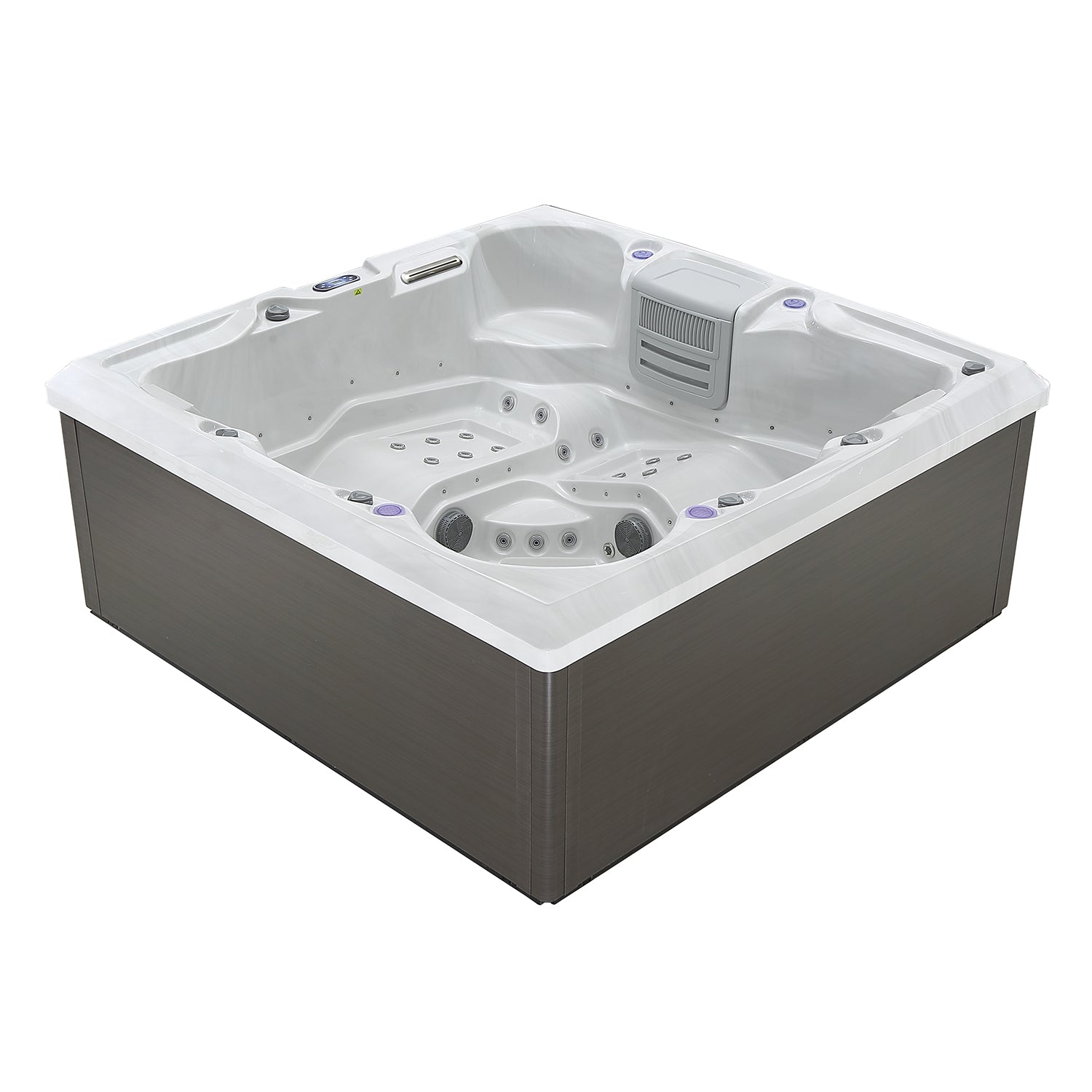 Freestanding Luxury 6-Person Square Outdoor Hot Tub