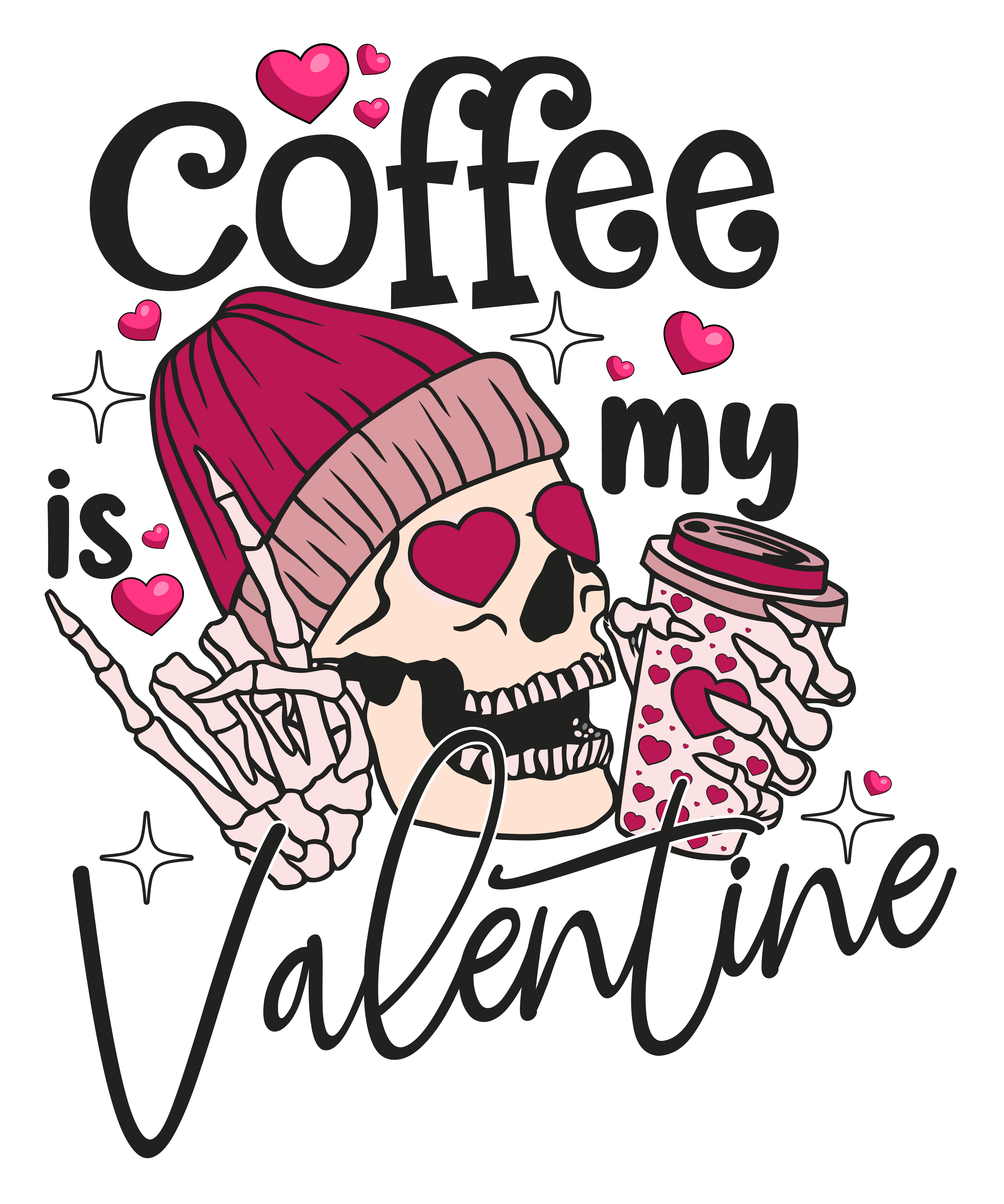700014- Coffee Valentine, Skull