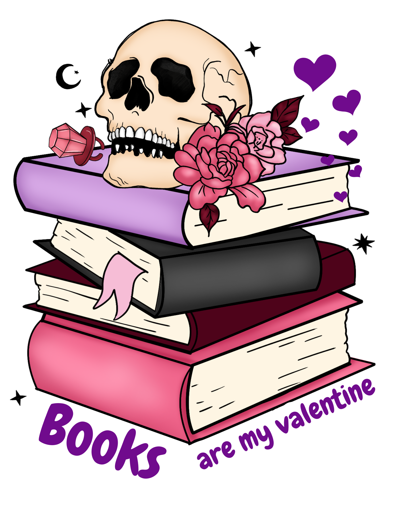 700013- Books, Skull Valentine