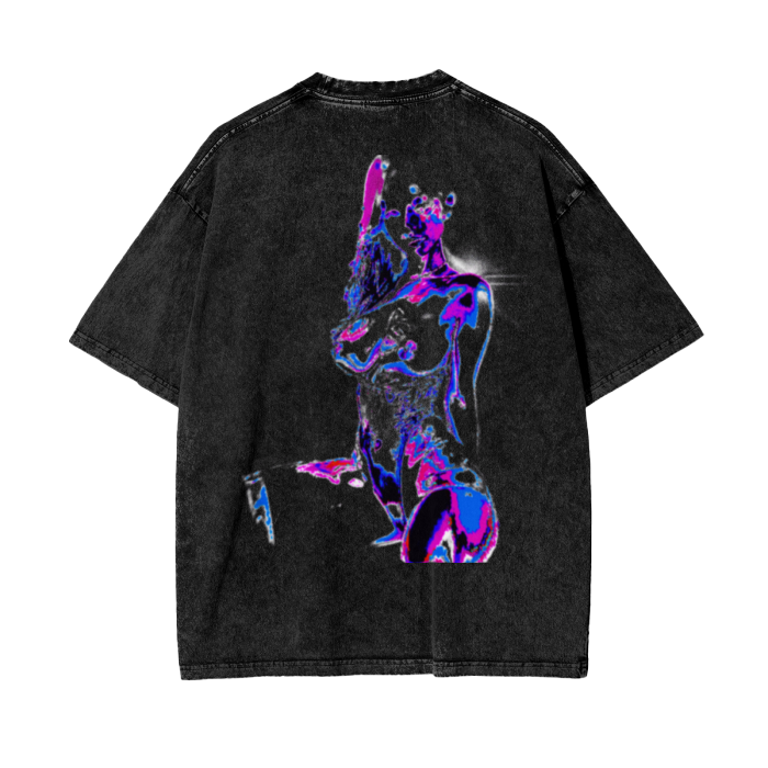 M0LL! Acid Wash Oversize T-Shirt