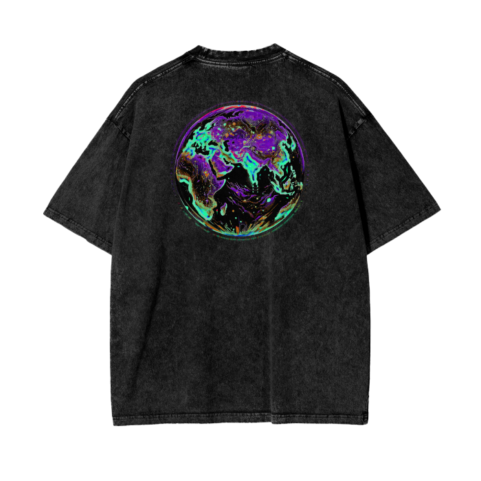 CYBERMYLIFE Acid Wash Oversize T-Shirt