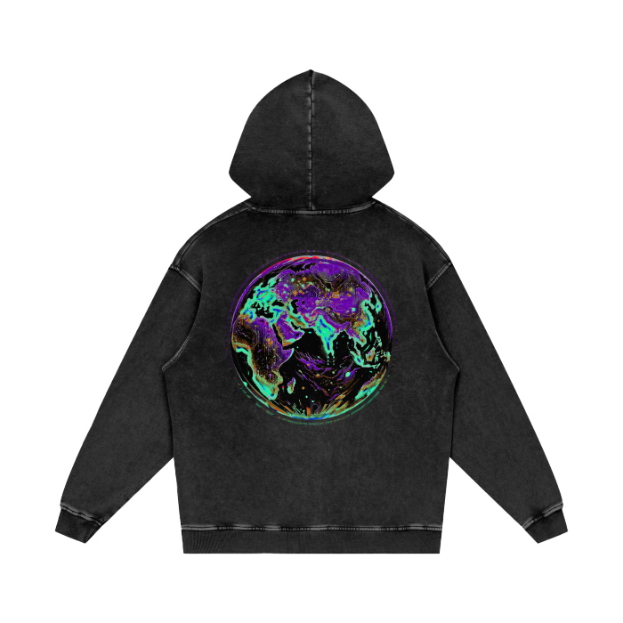 CYBERMYLIFE Acid Wash Oversize Hoodie