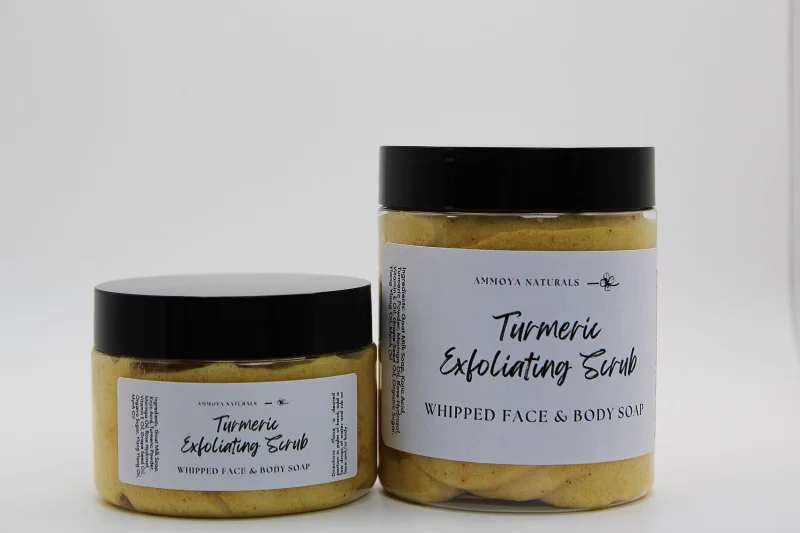 Whipped Turmeric Sugar Soap Scrub