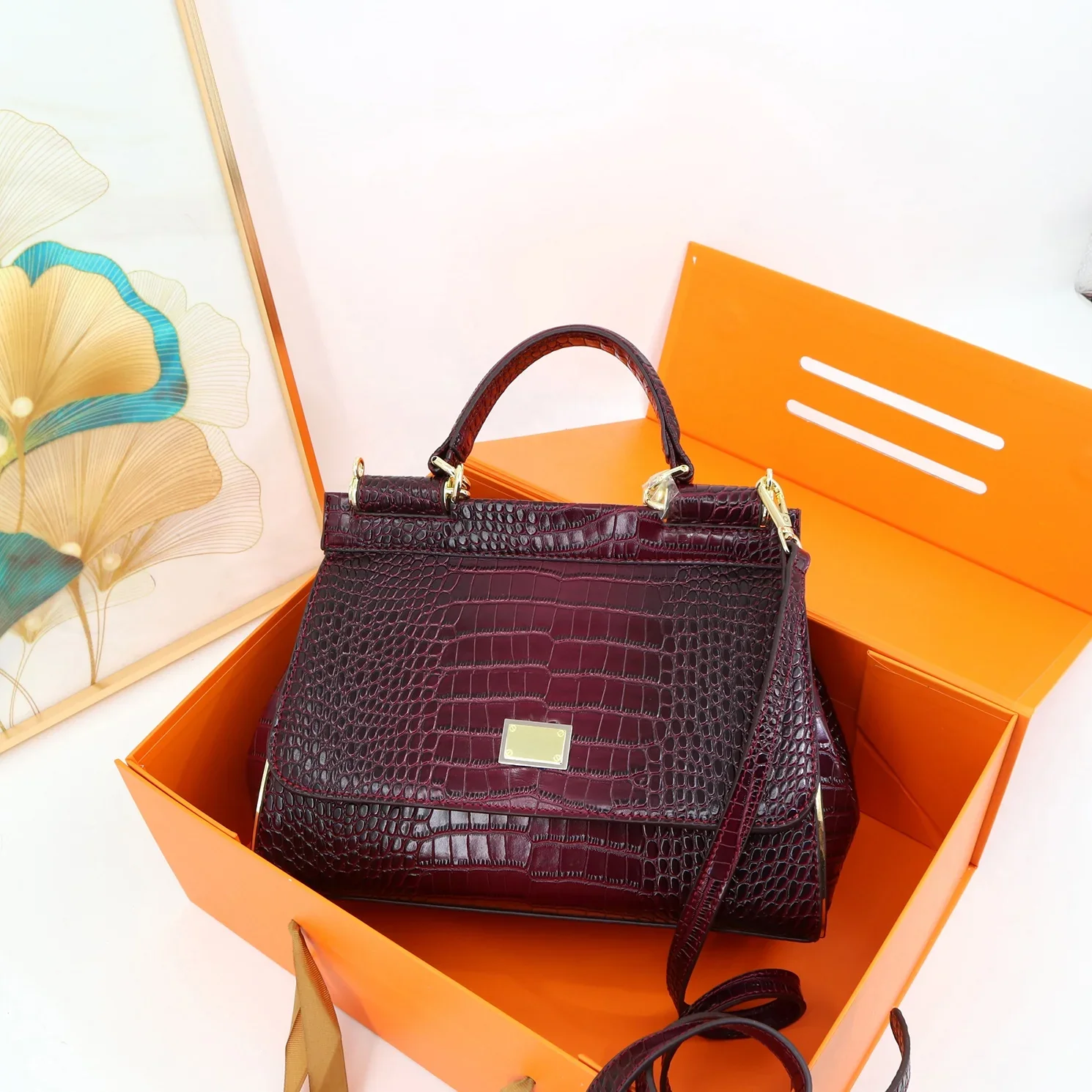 super products fashion ladies bags women designer handbag quality crocodile material female bag factory outlet 29 cm