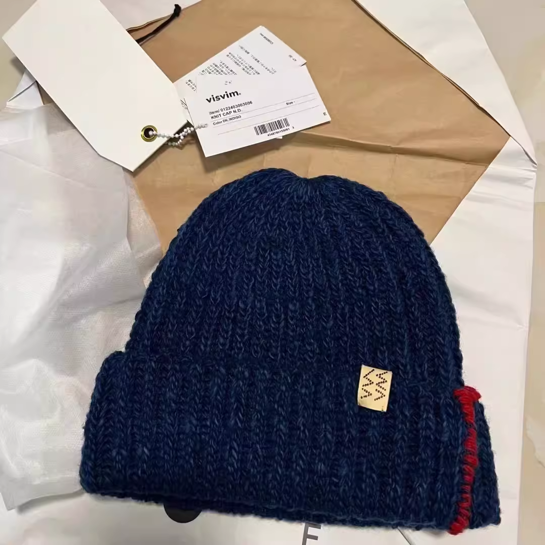 VISVIM 20AW KNIT CAP N.D. Bloodworm-dyed knitted wool cold cap