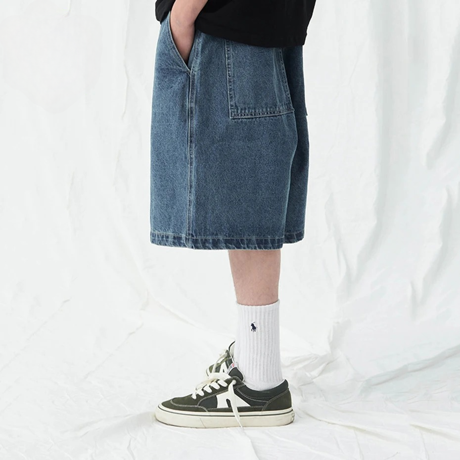 Classic Loose Blue Baggy Denim Shorts