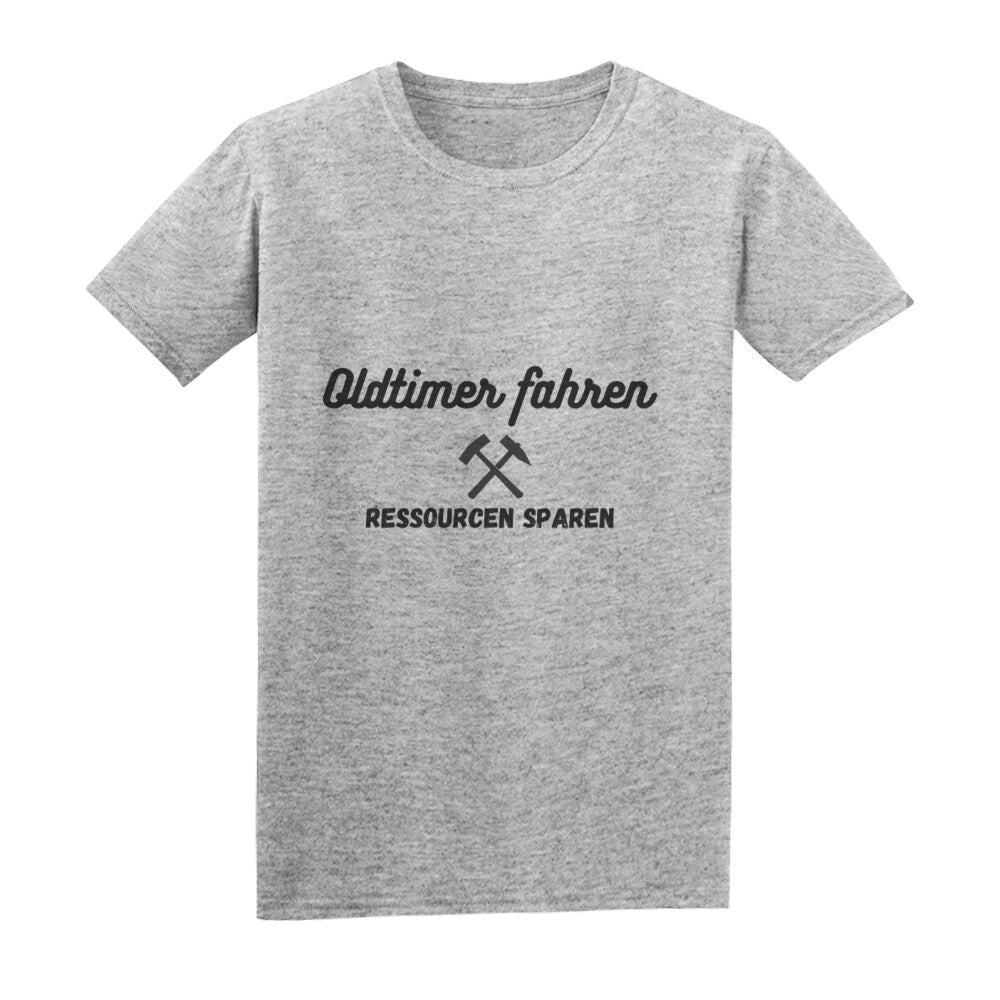 (Oldtimer fahren Ressourcen sparen) Basic Shirt Unisex