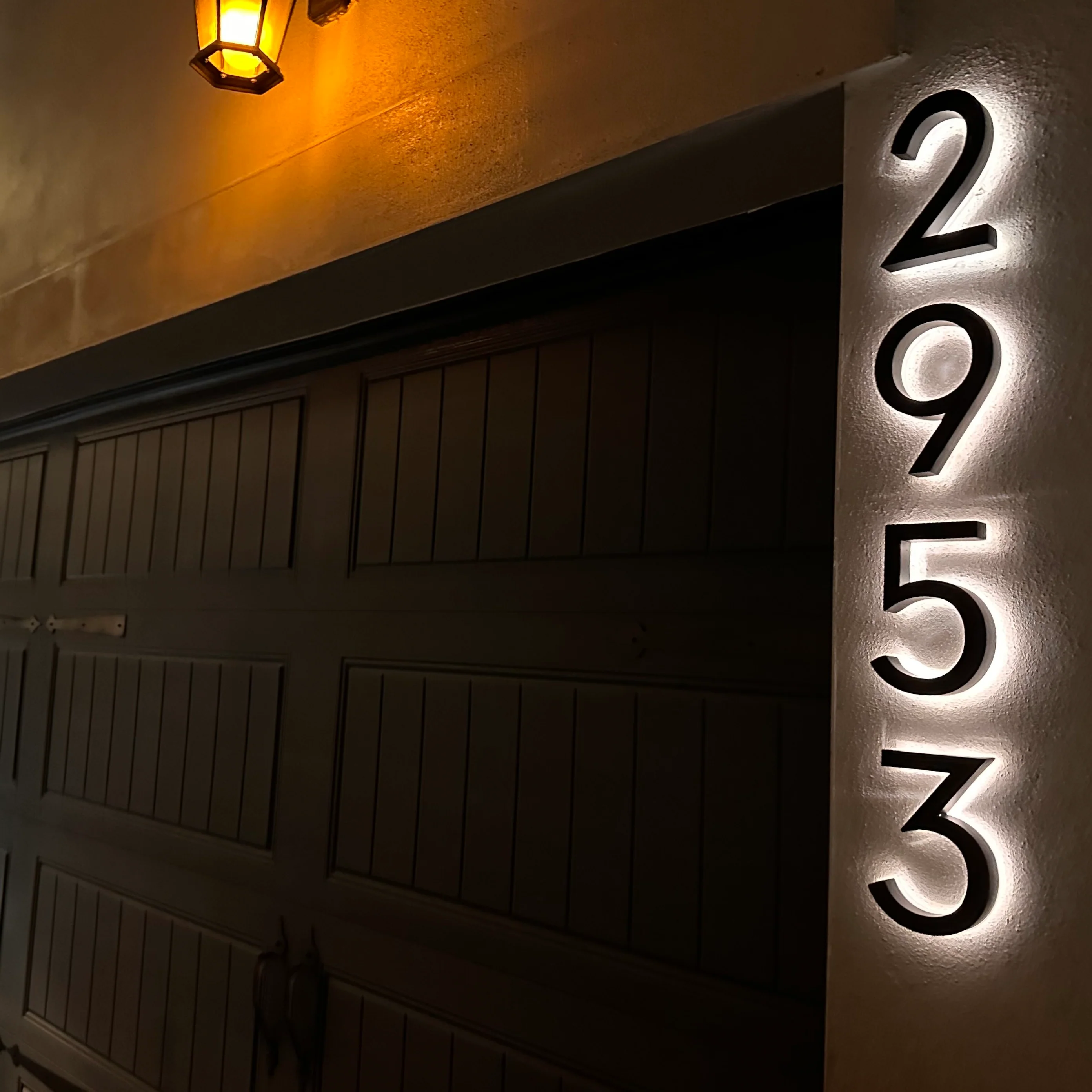 LED Modern Backlit House Address Numbers