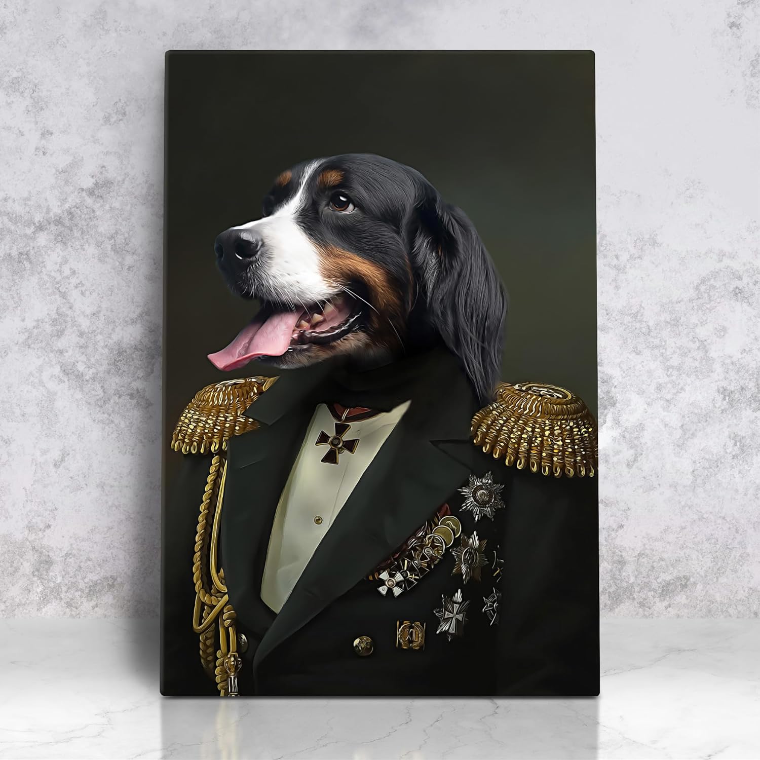 Royal pets portrait, Custom pet Canvas