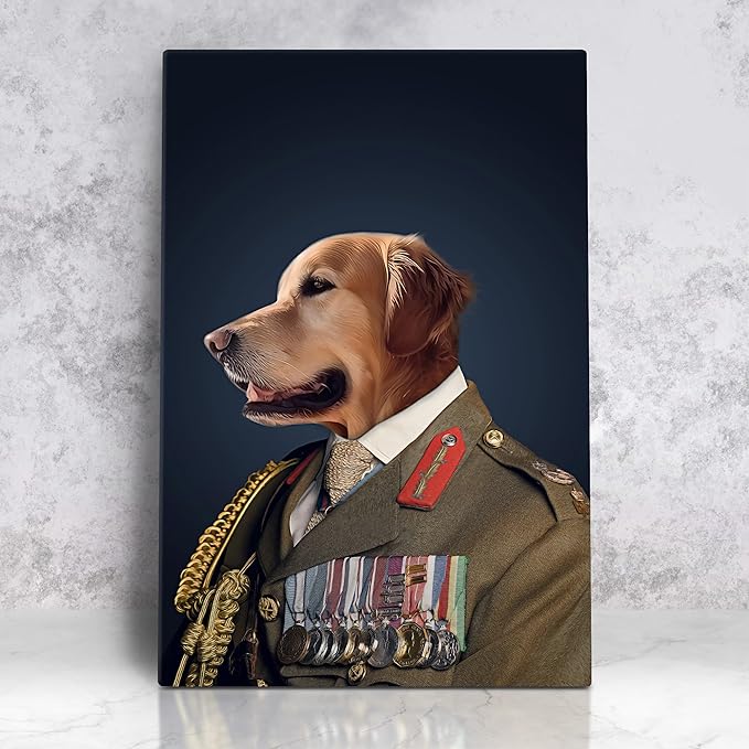 Royal pets portrait, Custom pet Canvas